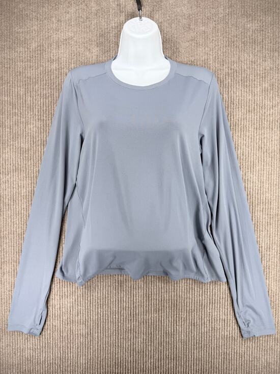 Avia Tops - Avia SoftSculpt Womens XL Moonstone Blue Gray Long Sleeve Top Thumbholes